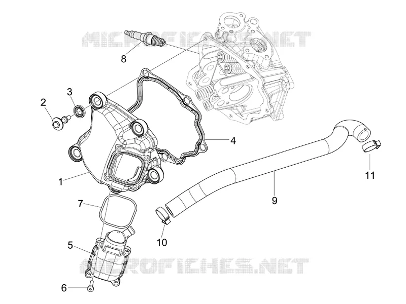 Cylinder head cover VESPA VESPA-SCOOTER 300 GTV 2013  GTV 4T 4V ie