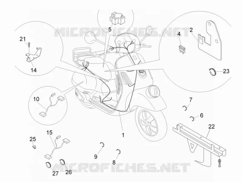 Main cable harness VESPA VESPA-SCOOTER 300 GTV 2011  GTV 4T 4V ie