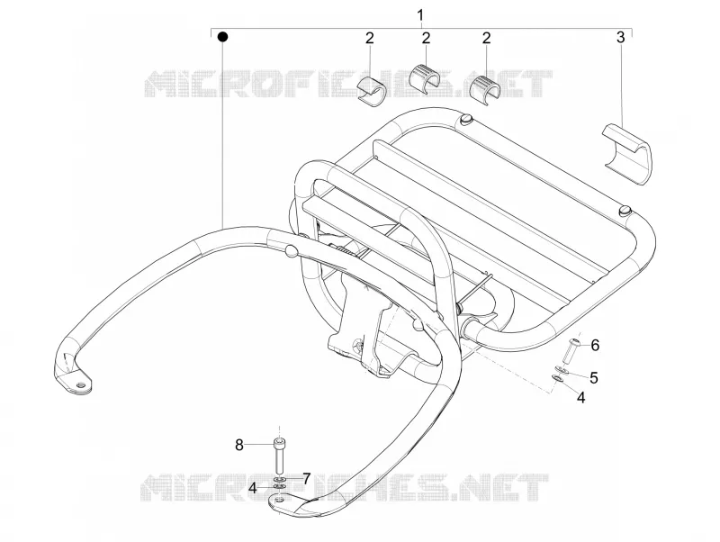 Rear luggage rack VESPA VESPA-SCOOTER 300 GTV 2010  GTV 4T 4V ie