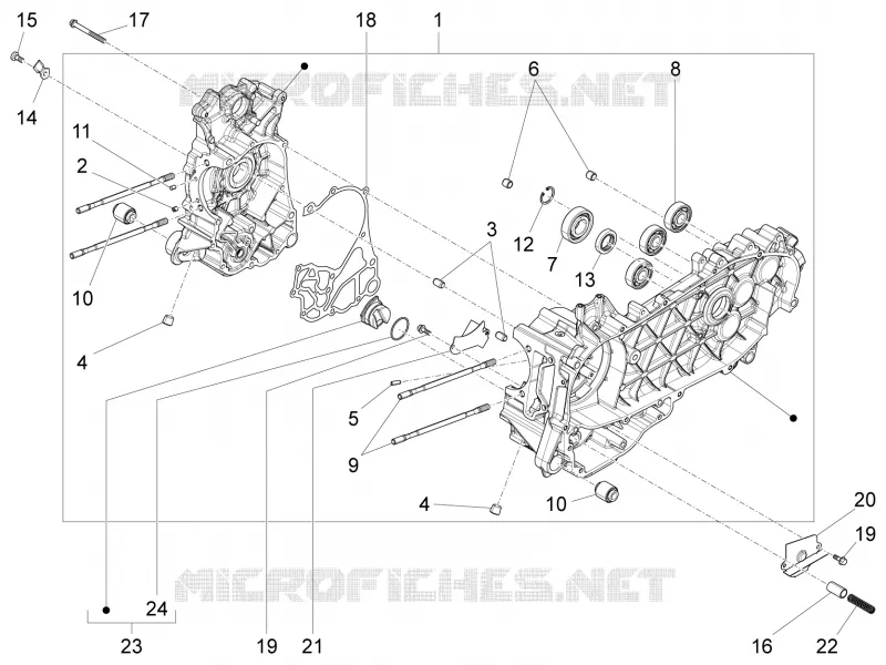 Crankcase VESPA VESPA-SCOOTER 125 LT 2014  LT 4T 3V ie E3
