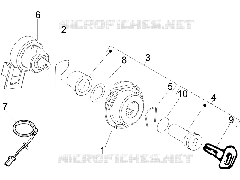 Locks VESPA VESPA-SCOOTER 125 LX 2006  LX 4T