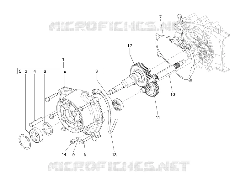 Reduction unit VESPA VESPA-SCOOTER 125 LX 2011  LX 4T 2V ie E3