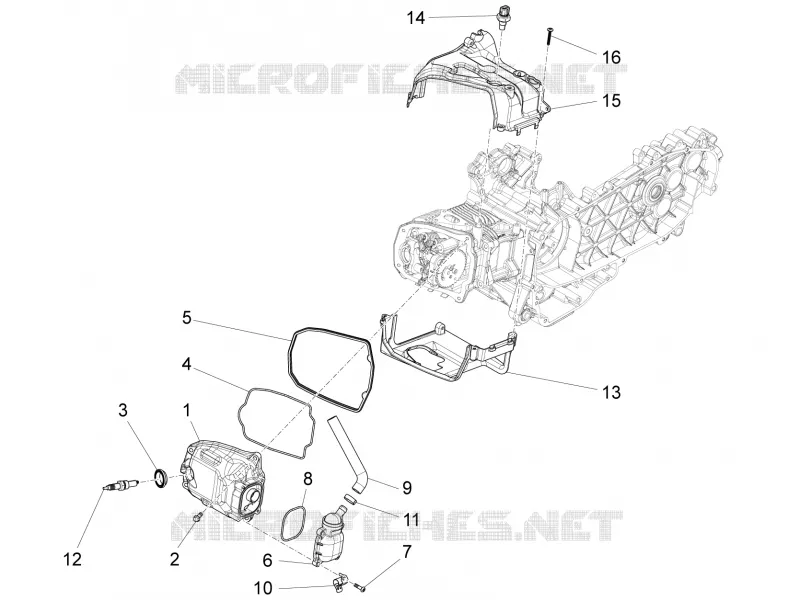 Cylinder head cover VESPA VESPA-SCOOTER 125 LX 2012  LX 4T 3V ie