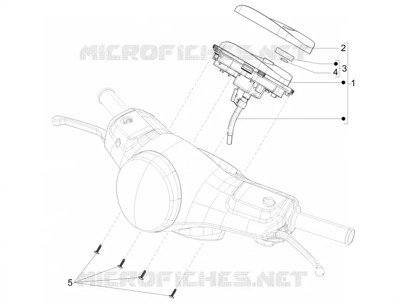 Meter combination - Cruscotto VESPA VESPA-SCOOTER 125 LX 2012  LX 4T 3V ie