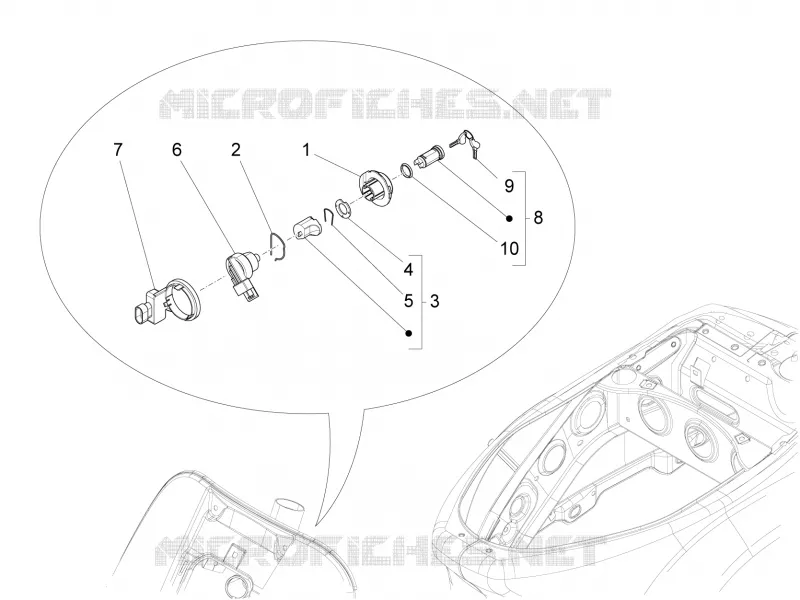Locks VESPA VESPA-SCOOTER 125 LX 2012  LX 4T 3V ie