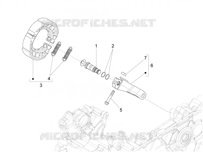 Rear brake - Brake jaw VESPA VESPA-SCOOTER 125 LX 2012  LX 4T 3V ie