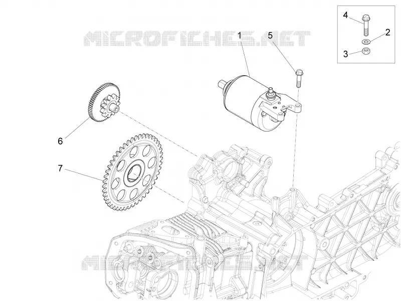 Stater - Electric starter VESPA VESPA-SCOOTER 125 LX 2013  LX 4T 3V ie