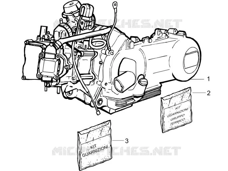 Engine, assembly VESPA VESPA-SCOOTER 125 LX 2007  LX 4T E3