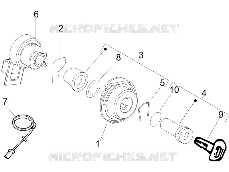 Locks VESPA VESPA-SCOOTER 125 LX 2010  LX 4T ie E3
