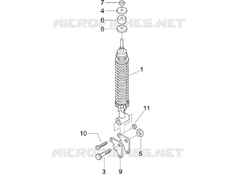 Rear suspension - Shock absorber/s VESPA VESPA-SCOOTER 125 LX 2012  LX 4T ie E3