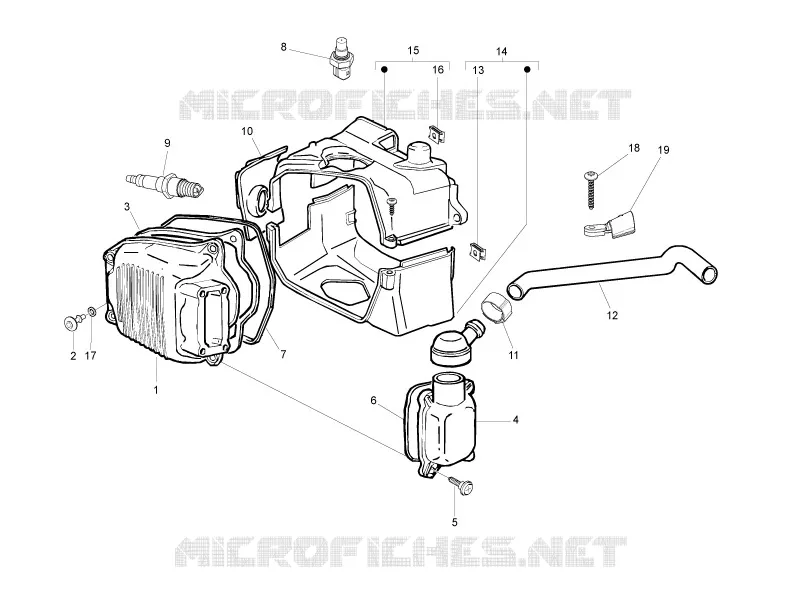 Cylinder head cover VESPA VESPA-SCOOTER 125 LX 2011  LX 4T ie E3 Touring
