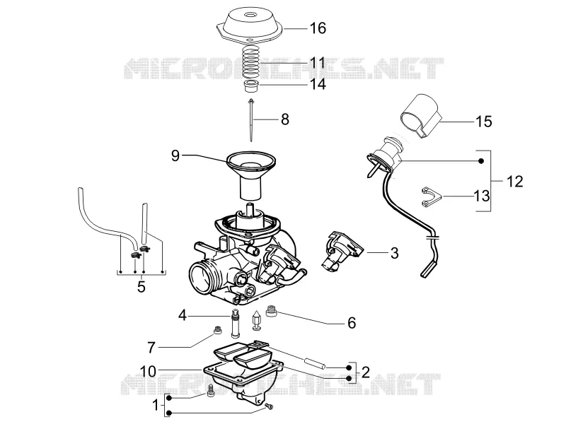 Carburetor's components VESPA VESPA-SCOOTER 150 LX 2008  LX 4T