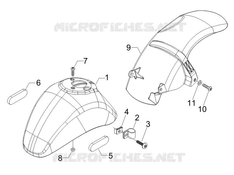 Wheel huosing - Mudguard VESPA VESPA-SCOOTER 150 LX 2008  LX 4T