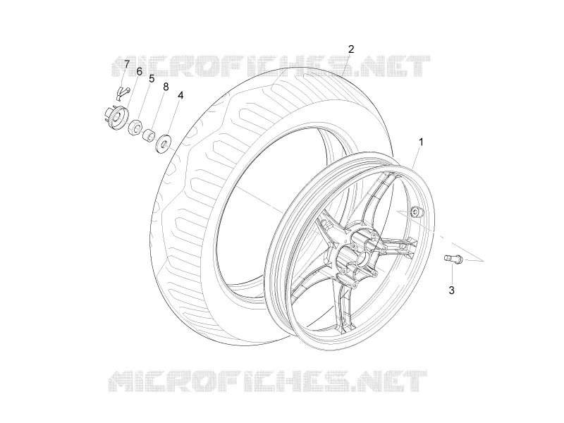 Rear wheel VESPA VESPA-SCOOTER 150 LX 2011  LX 4T 2V ie E3