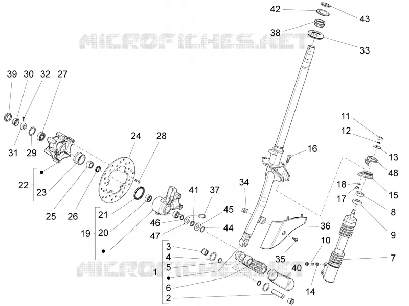 Fork/steering tube - Steering bearing unit VESPA VESPA-SCOOTER 150 LX 2012  LX 4T 3V ie