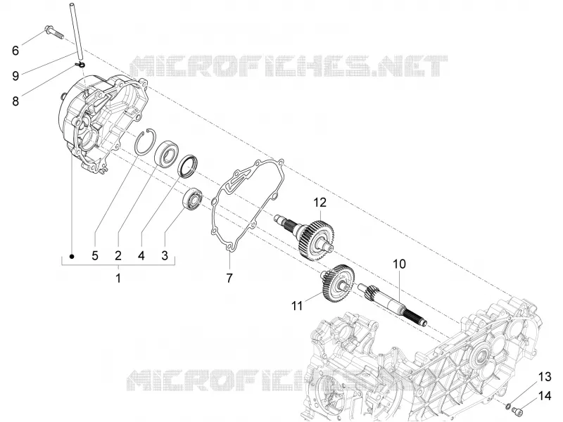Reduction unit VESPA VESPA-SCOOTER 150 LX 2013  LX 4T 3V ie