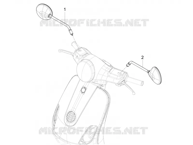 Driving mirror/s VESPA VESPA-SCOOTER 150 LX 2014  LX 4T 2V ie E3