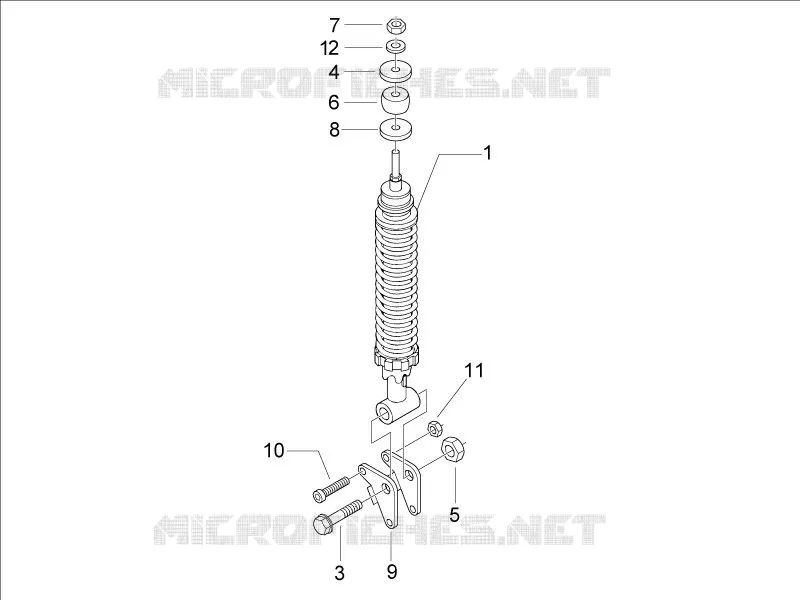 Rear suspension - Shock absorber/s VESPA VESPA-SCOOTER 150 LX 2006  LX 4T E3