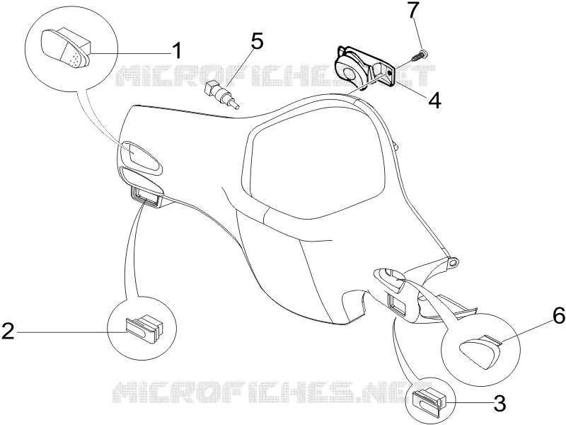 Selectors - Switches - Buttons VESPA VESPA-SCOOTER 150 LX 2009  LX 4T E3