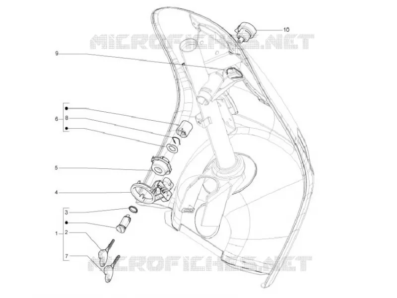 Locks VESPA VESPA-SCOOTER 150 LX 2011  LX 4T E3