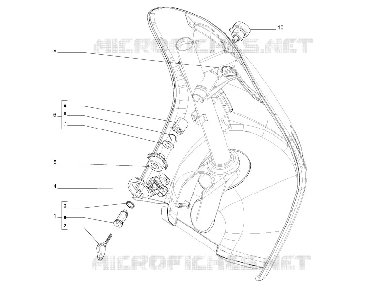 Locks VESPA VESPA-SCOOTER 150 LX 2010  LX 4T ie