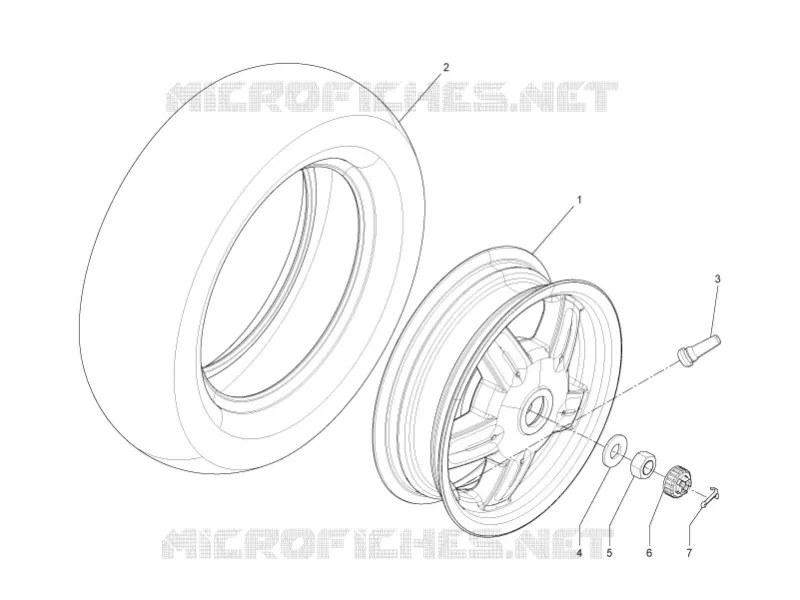 Rear wheel VESPA VESPA-SCOOTER 150 LX 2012  LX 4T ie