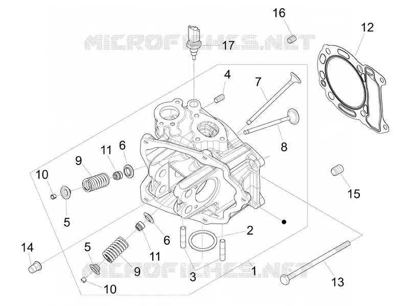 Head unit - Valve VESPA VESPA-SCOOTER 150 LX 2010  LX 4T ie E3