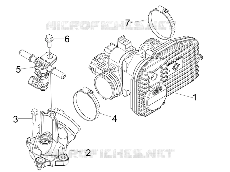 Throttle body - Injector - Union pipe VESPA VESPA-SCOOTER 150 LX 2010  LX 4T ie E3