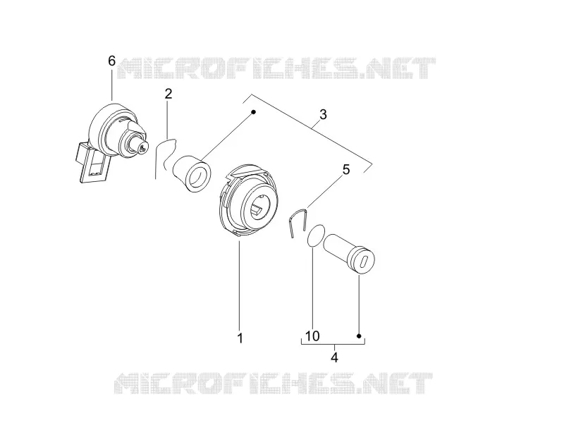 Locks VESPA VESPA-SCOOTER 50 LX 2006  LX 2T