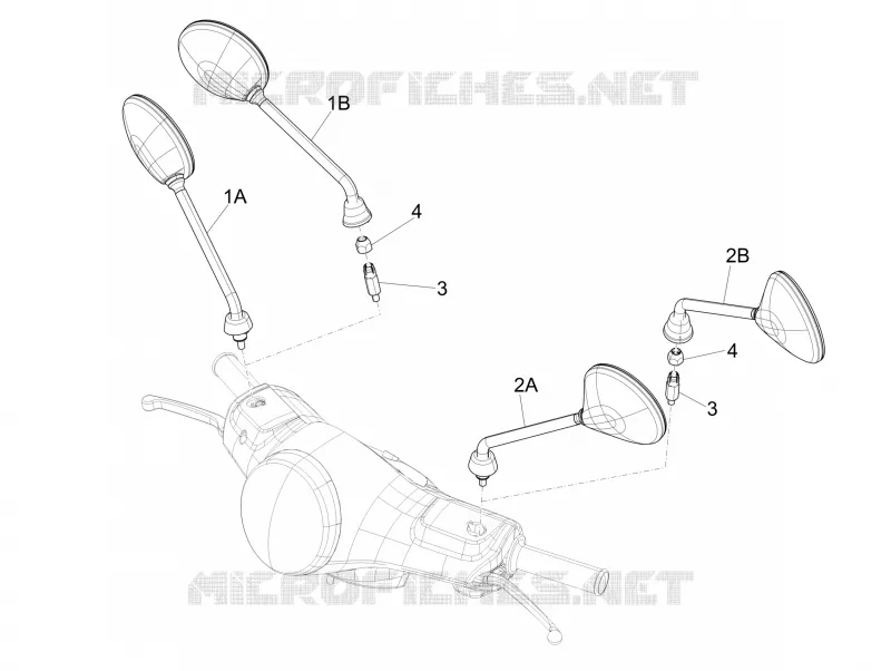 Driving mirror/s VESPA VESPA-SCOOTER 50 LX 2011  LX 2T