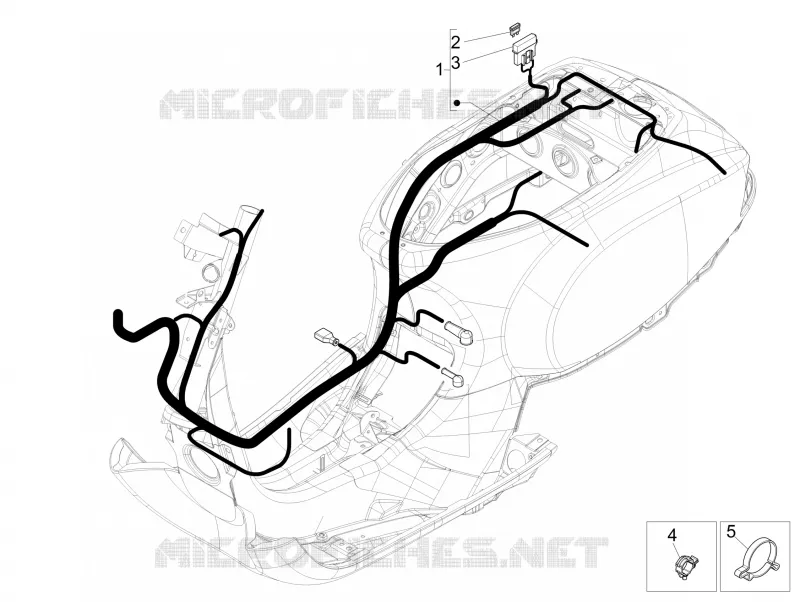 Main cable harness VESPA VESPA-SCOOTER 50 LX 2011  LX 2T