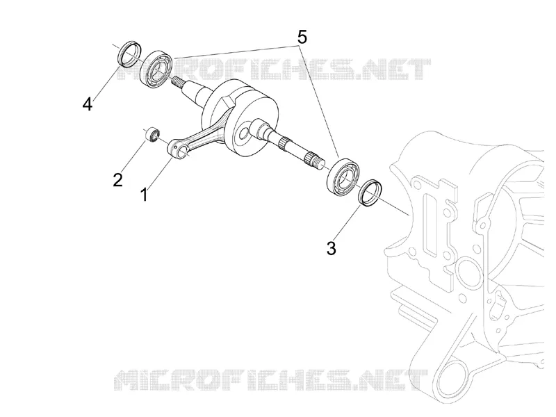 Crankshaft VESPA VESPA-SCOOTER 50 LX 2012  LX 2T E2 Touring (30Km/h)