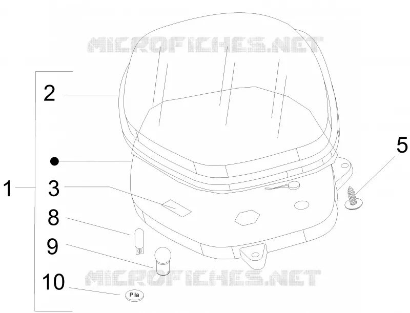 Meter combination - Cruscotto VESPA VESPA-SCOOTER 50 LX 2010  LX 2T E2 Touring (30Km/h)