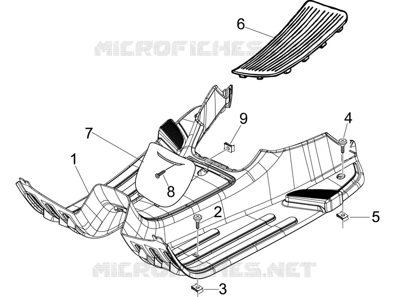 Central cover - Footrests VESPA VESPA-SCOOTER 50 LX 2007  LX 4T