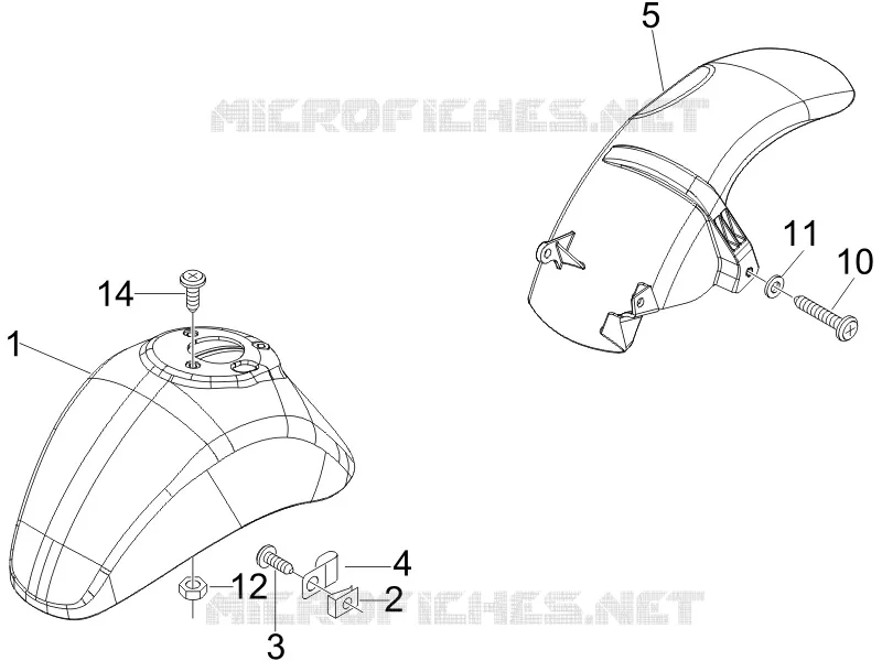 Wheel huosing - Mudguard VESPA VESPA-SCOOTER 50 LX 2006  LX 4T