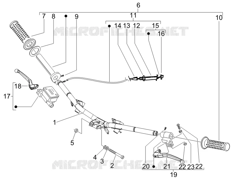 Handlebars - Master cil. VESPA VESPA-SCOOTER 50 LX 2008  LX 4T