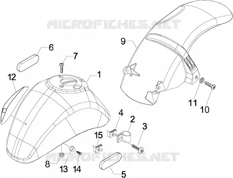 Wheel huosing - Mudguard VESPA VESPA-SCOOTER 50 LX 2009  LX 4T
