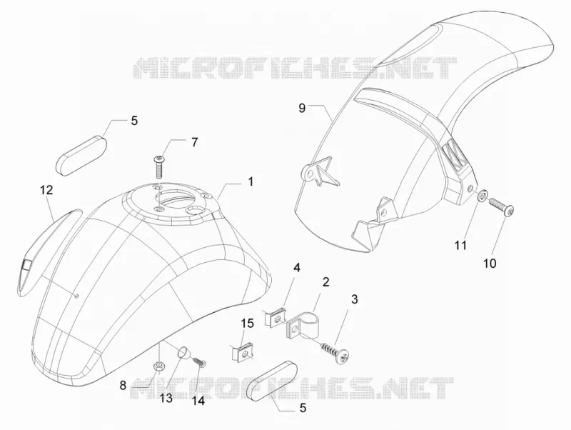 Wheel huosing - Mudguard VESPA VESPA-SCOOTER 50 LX 2010  LX 4T-2V 25Km/h