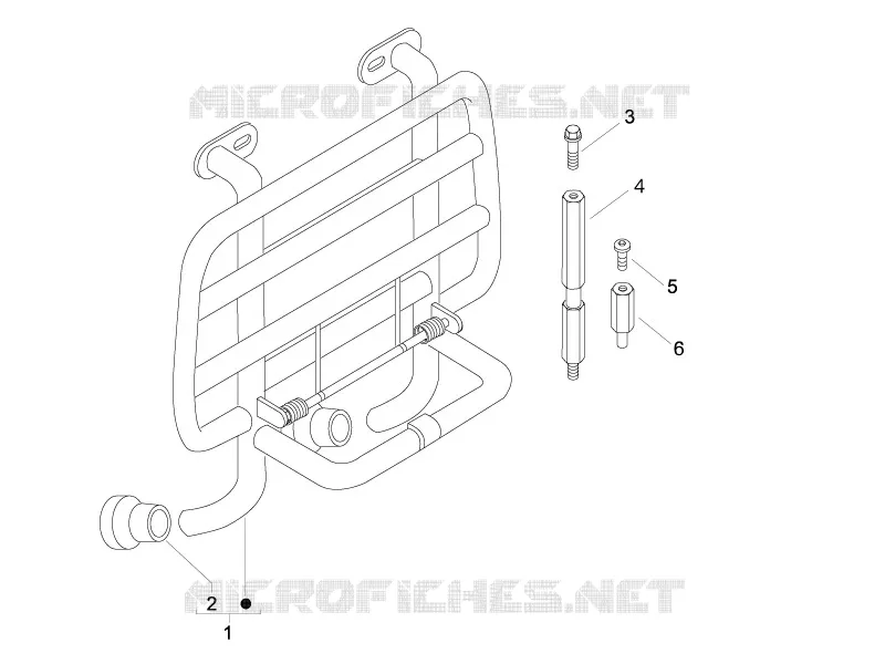Front luggage rack VESPA VESPA-SCOOTER 50 LX 2011  LX 4T 2V 25 Km/h Touring