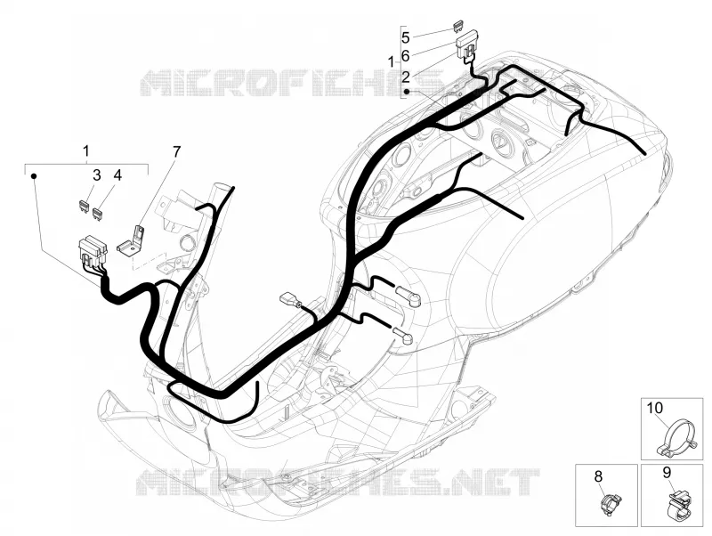 Main cable harness VESPA VESPA-SCOOTER 50 LX 2013  LX 4T-4V