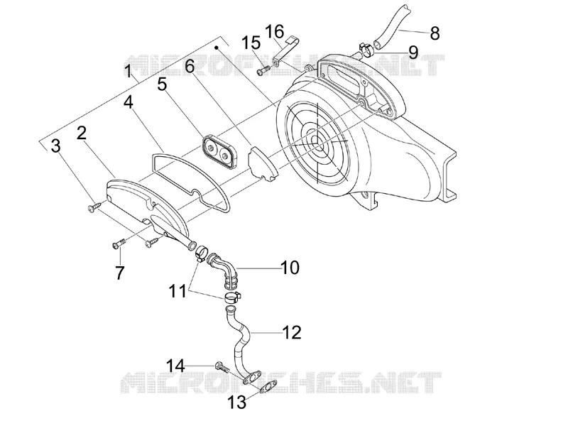 Secondary air box VESPA VESPA-SCOOTER 50 LX 2012  LX 4T-4V