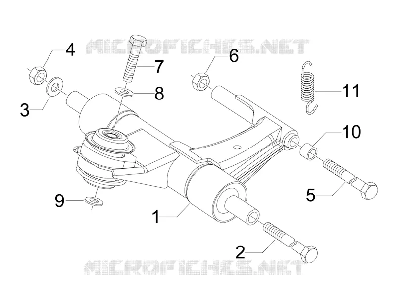 Swinging arm VESPA VESPA-SCOOTER 50 LX 2010  LX 4T-4V