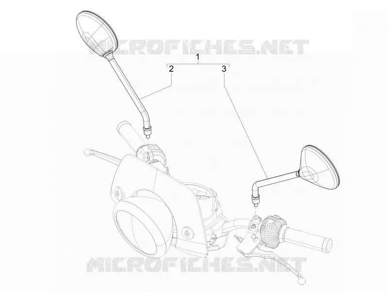 Driving mirror/s VESPA VESPA-SCOOTER 125 LXV 2015  LXV 4T 3V E3