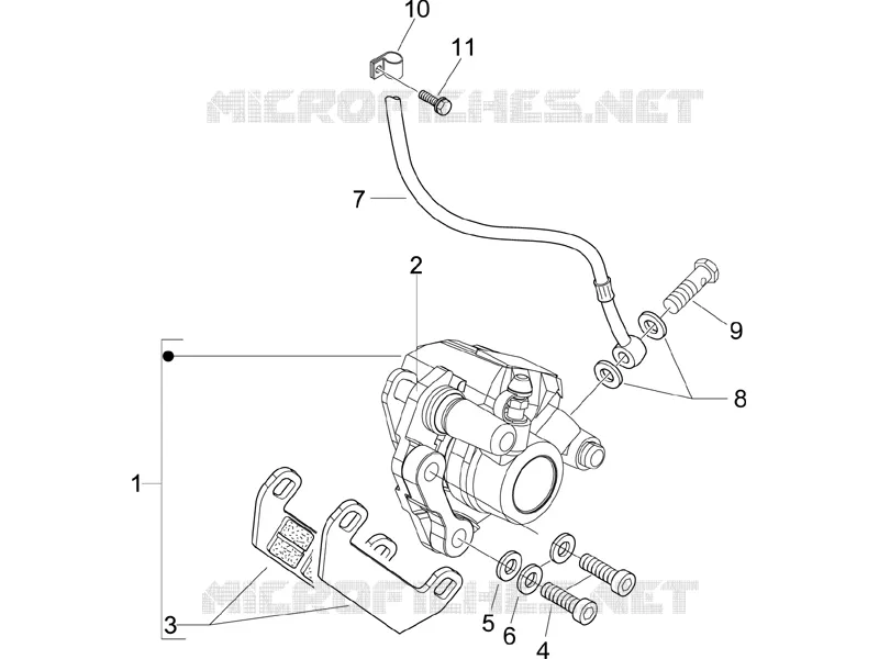 Brakes pipes - Calipers VESPA VESPA-SCOOTER 125 LXV 2006  LXV 4T E3