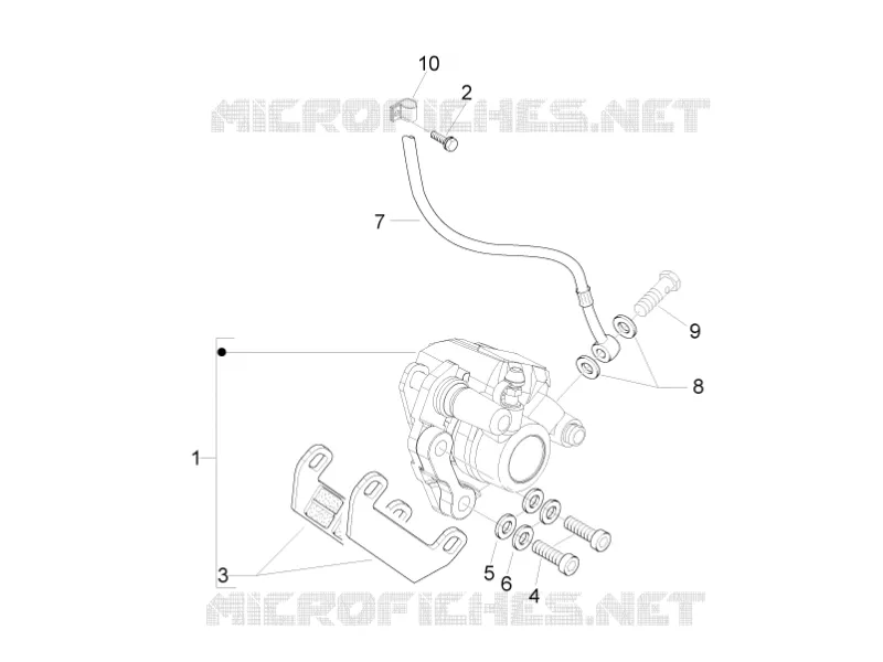 Brakes pipes - Calipers VESPA VESPA-SCOOTER 125 LXV 2012  LXV 4T ie E3