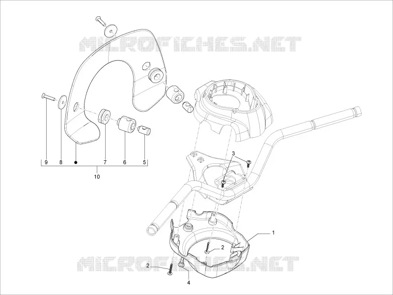 Handlebars coverages VESPA VESPA-SCOOTER 125 LXV 2013  LXV 4T ie E3