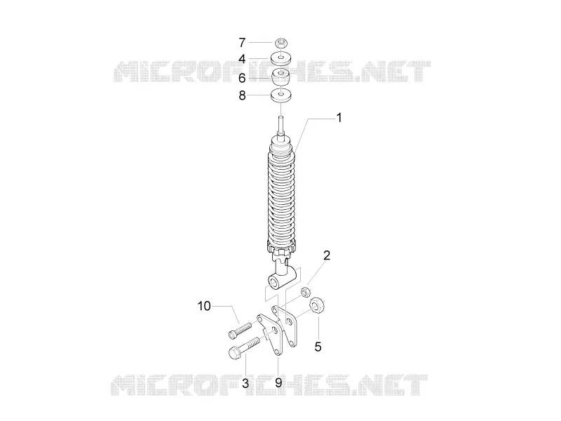 Rear suspension - Shock absorber/s VESPA VESPA-SCOOTER 125 LXV 2012  LXV 4T ie E3