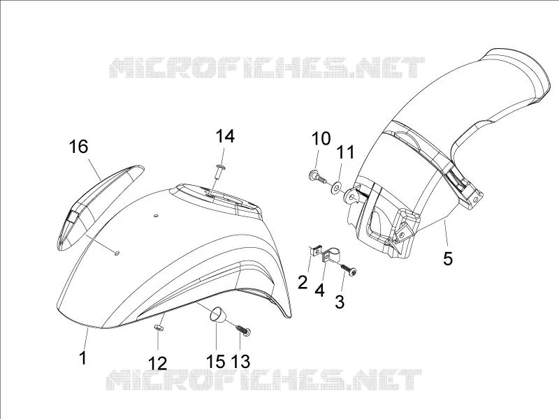 Wheel huosing - Mudguard VESPA VESPA-SCOOTER 125 LXV 2010  LXV 4T ie E3