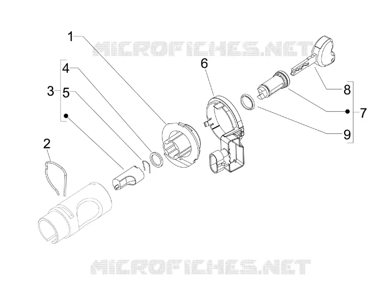 Locks VESPA VESPA-SCOOTER 125 LXV 2008  LXV 4T Navy E3