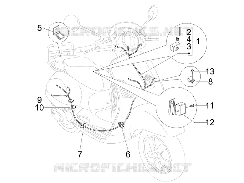 Main cable harness VESPA VESPA-SCOOTER 125 LXV 2007  LXV 4T Navy E3